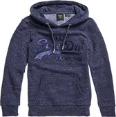 Superdry Vintage Logo Tonal Embossed Satin Dames Hoodie - Maat L