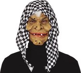 Fiestas Guirca Hoofdmasker Heks Latex Naturel/wit/zwart One-size