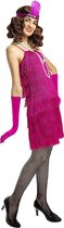 Funidelia | 1920s Flapper kostuum in roze voor vrouwen - De jaren '20, Cabaret, Gangster, Decennia - Kostuum voor Volwassenen Accessoire verkleedkleding en rekwisieten voor Halloween, carnaval & feesten - Maat S - Roze