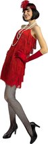 FUNIDELIA 1920s Flapper kostuum - Jaren '20 verkleedkleren dames - Maat: XL - Rood
