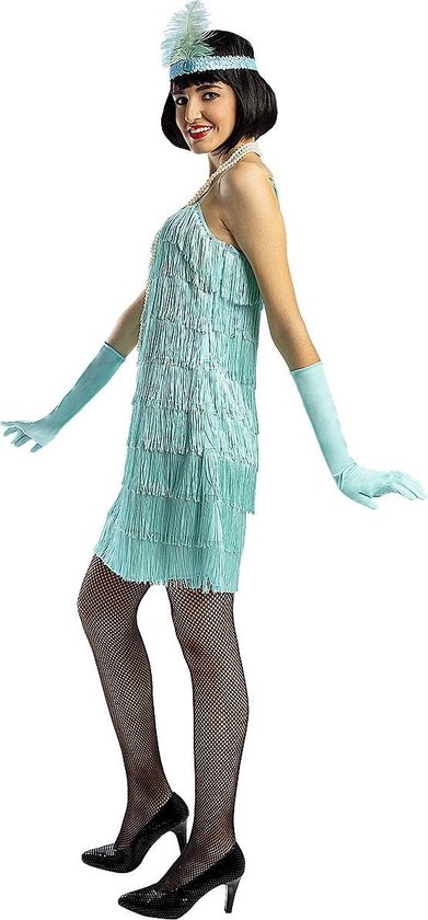 Funidelia | 1920s Flapper kostuum in blauwvoor vrouwen ▶ De jaren '20