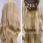 3/4Wig halve pruik VANILLA BLOND clip in extensions 60cm 200gr BESTE KEUZE