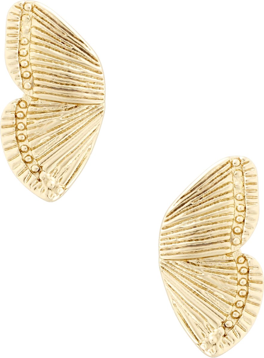 Oorbellen vlinder - goud - gold plated - ear party