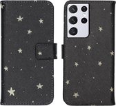 iMoshion Design Softcase Book Case Samsung Galaxy S21 Ultra hoesje - Stars Gold