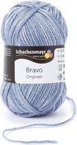 Bravo Wol - 50 gram -  Blauw/Wit