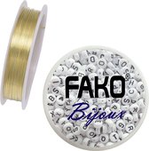 Fako Bijoux® - Fil de cuivre - Fil de métal - Fabrication de Bijoux - 0,3 mm - 30 Mètres - Or
