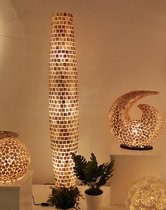Staande lamp Handmade Decoratie  Design Vloerlamp  woonkamer slaapkamer moni gold shell capiz parelmoer schelp 200 cm