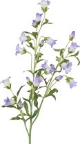 Viv! Home Luxuries Campanula - groot - zijden bloem - wit paars - 92cm - topkwaliteit