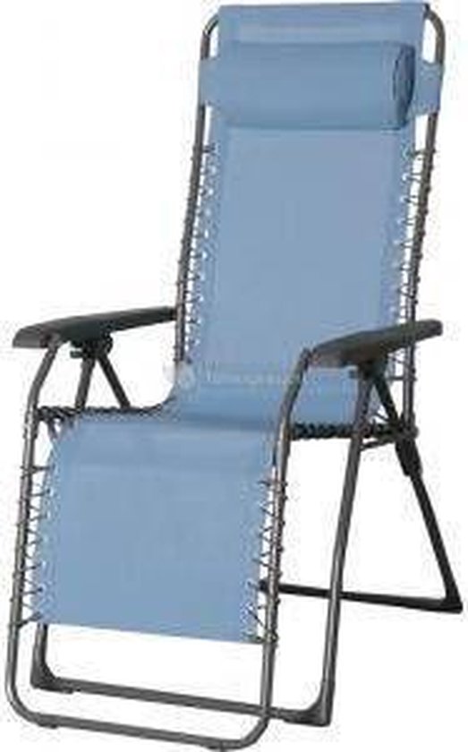 Outdoor living - Relax strandstoel - Blauw - 65,5x91x116 | bol.com