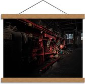 Schoolplaat – Oude Trein - 40x30cm Foto op Textielposter (Wanddecoratie op Schoolplaat)