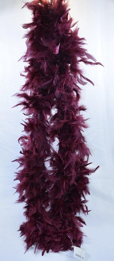 Veren boa (kerstslinger), bordeaux: 184 cm met ophanglusjes aan de  uiteinden | bol.com