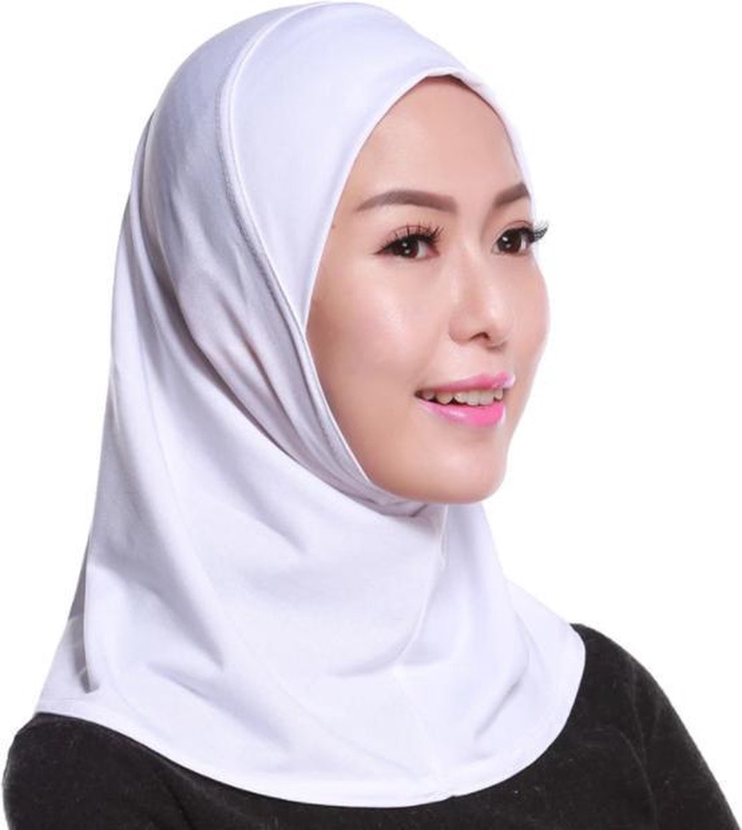 Cabantis Hijab Schouderlengte|Hoofddoek|Islamitisch|Muts|Wit