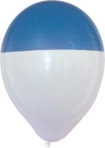 Ballonnen Blauw/ Wit , 5 stuks,  30 cm doorsnee, Verjaardag