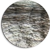 Dibond Wandcirkel - Stapels van Papier - 40x40cm Foto op Aluminium Wandcirkel (met ophangsysteem)
