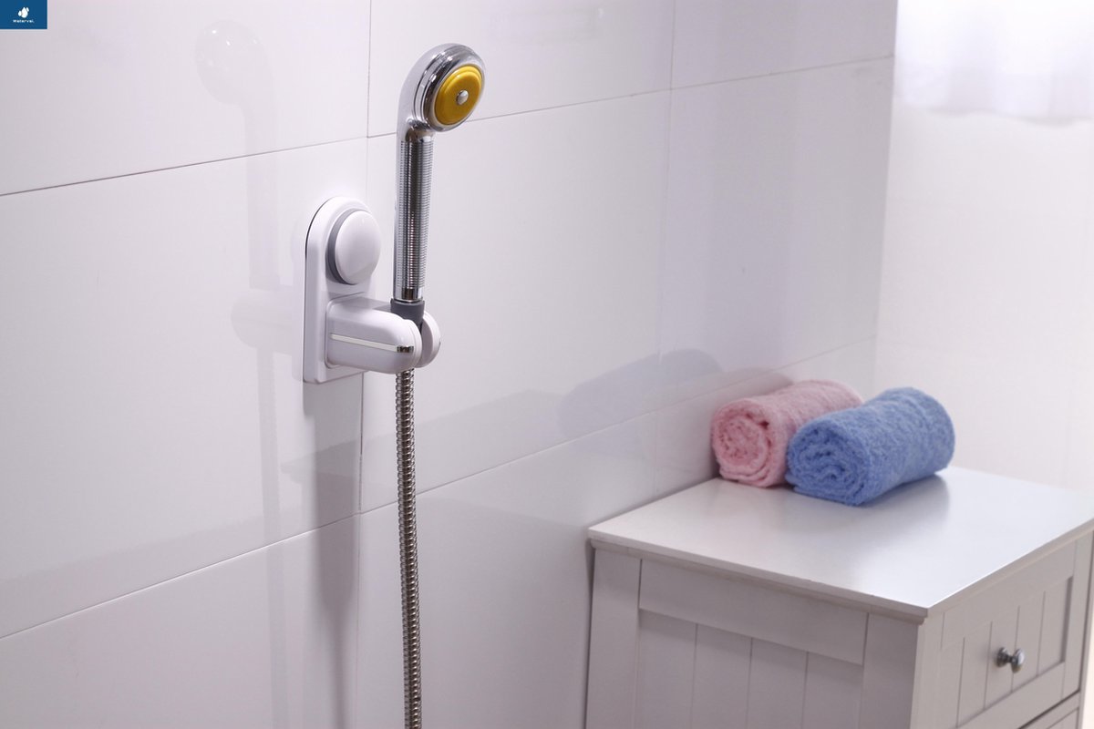 Support de pommeau de douche, support de douche réglable avec ventouse  forte et crochet pour serviette - Accessoires de douche muraux pour la  maison