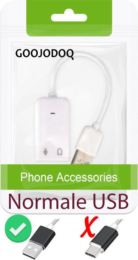 Audio USB audio adapter, geluidskaart, device geluid voor PC en laptop e.d.  geluidskaart | bol