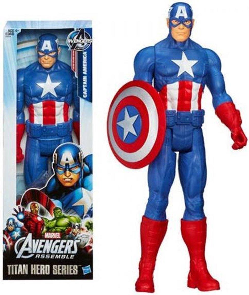 Avengers Captain America Titan Hero - Marvel Speelgoed - Speelfiguur 30cm - Marvel