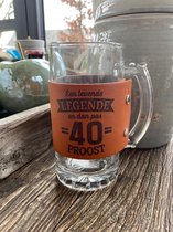 Chope de bière avec le texte; Une légende vivante et alors seulement 40 PROOST / fête des pères / cadeau / noël / anniversaire / fête / papa