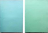 2 A4 schriften Pastel RUIT 10x10mm - Baby Blauw & Mint Groen - Pastel