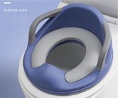 ViKids Luxe XL WC Verkleiner met Zacht PU Zitkussen - Toiletverkleiner voor jongens en meisjes - Marineblauw