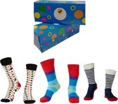 Vrolijke- Kleurrijke sokken - Happy Look - Set 3 paar - Luxe Giftbox - Gekamd Katoen - Naadloos - Maat 40-45
