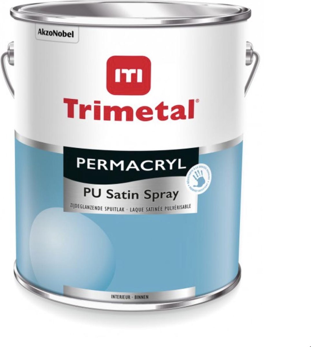 Trimetal Permacryl Satin - Peinture émail satiné brillant - Wit