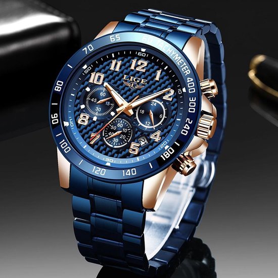 LIGE Heren Horloges Top Luxe Sporthorloge Heren Chronograaf Quartz Horloge bol.com