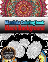 MANDALA Coloring Book Black Background