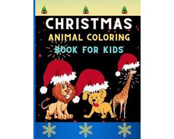 Christmas animal coloring book for kids
