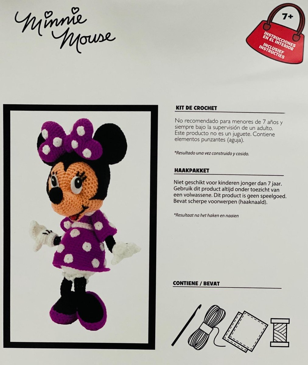 Minnie Mouse Disney /Haakpakket / Haakset / Disney's Minnie Mouse / Minnie  Mouse knuffel. | bol.com