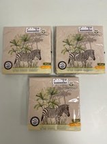 Decoratieve servetten: dierenpatroon (ZEBRA) - set van 3 keer 20 stuks