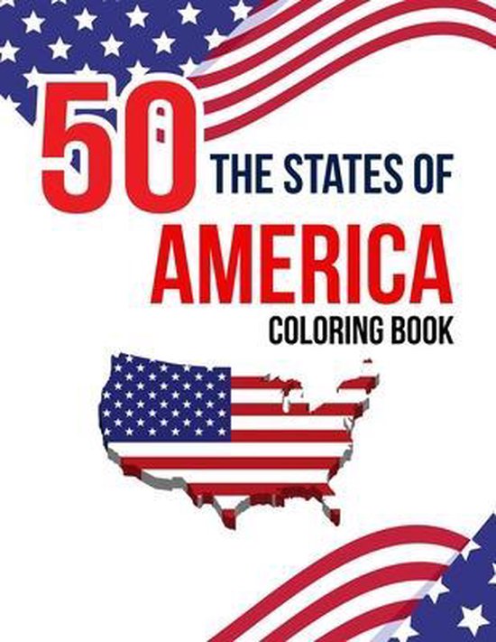 50 The States of America Coloring Book - cover