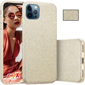 EmpX.nl Samsung Galaxy A70 Glitter Hoesje Goud | Glamour case | Siliconen | Glitter hoesje | Telefoonhoesje | Cadeau | BlingBling Cover