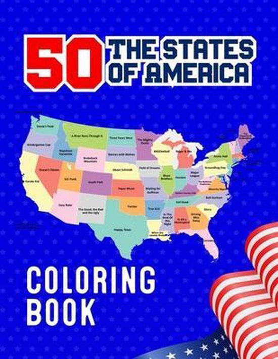 50 The States of America Coloring Book - cover