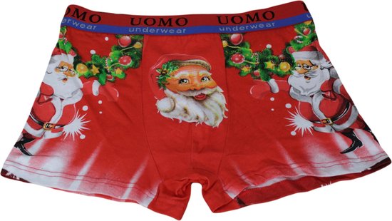 Noël - boxer - pour homme - sous-vêtements - caleçon - rouge - taille L. |  bol