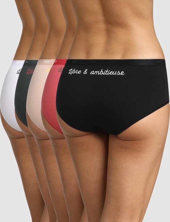 DIM Les Pockets Coton Dames Boxers -5-Pack-Multicolor-Maat S | bol.com