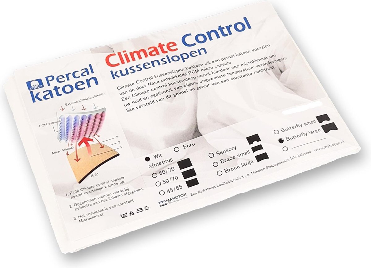 Mahoton Climate Control - kussenslopen - 60x70 cm - ecru