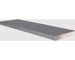 Renolijn B.V. - Traprenovatie overzettrede - Laminaat - Donkergrijze steen - 100 x 30 cm