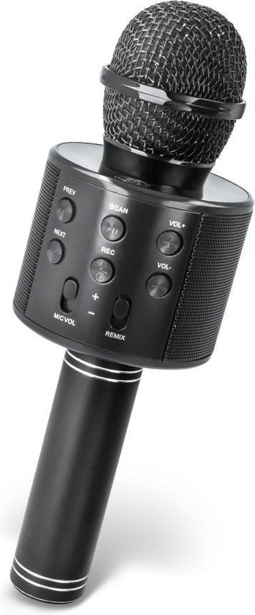 Forever BMS-300 - bluetooth karaoke microfoon en luidspreker - zwart