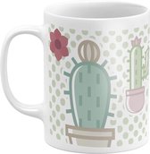 Keramische Mok in doos Cactus - Cadeauset - 2 stuks - 2 verschillende mokken