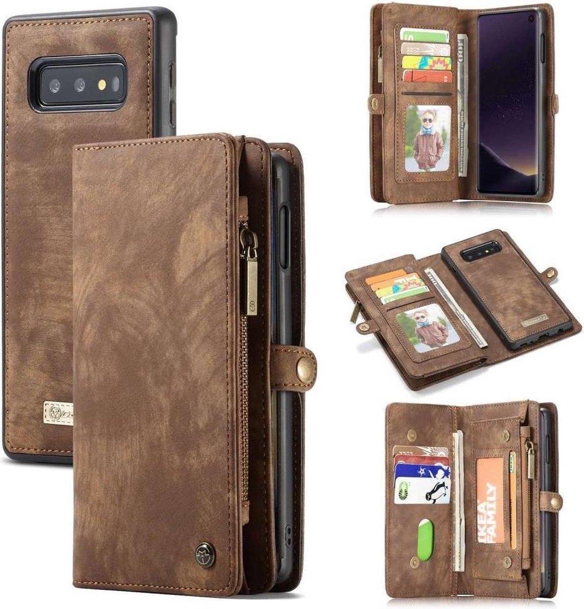 Samsung Galaxy S10 Bookcase - Bruin - Portemonnee hoesje