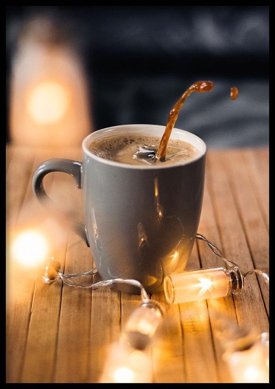 Poster Kop Koffie - 30x40 cm - Poster Fotokunst - WALLLL