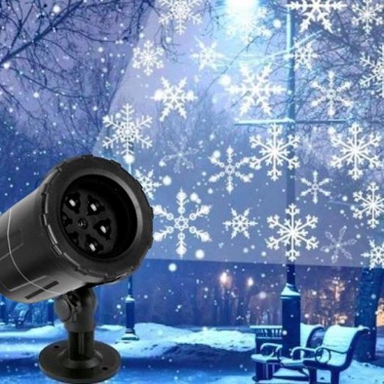opstelling Harden hooi LED Kerst Projector - Bewegende Kerstvlokken effect - Kerstverlichting -  Outdoor -... | bol.com