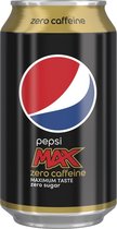 Pepsi Max Cafeïne vrij Blikjes 33cl Tray 24 Stuks