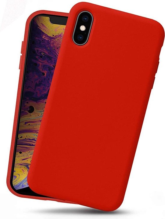 iPhone X/Xs rouge - coque en silicone iPhone X/Xs - coque Apple iPhone X/Xs  rouge –... | bol.com