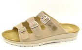 Rohde slipper 1426-14 Beige/combi structuur - Maat 37