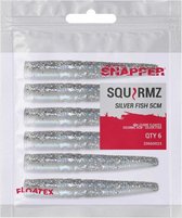 Korum snapper - squirmz - 6 stuks - 5 cm - softbait worm - silver fish