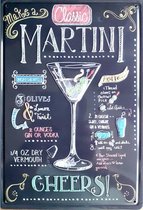 Metalen wandbord Martini Cheers 20x30 cm