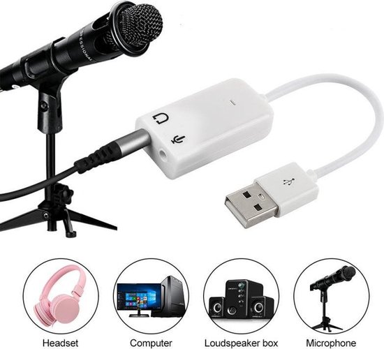 Externe USB Geluidskaart - 7.1 CH Audio Surround Sound Card Adapter - Audio  Kaart... | bol.com