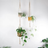 Plantenhangers - Set van 2 - Plantenpot - Plantenhanger - Hangpot - Plantenhanger - Hangende bloempot - Plantenhanger buiten - Plantenhanger macrame - Hangpotten